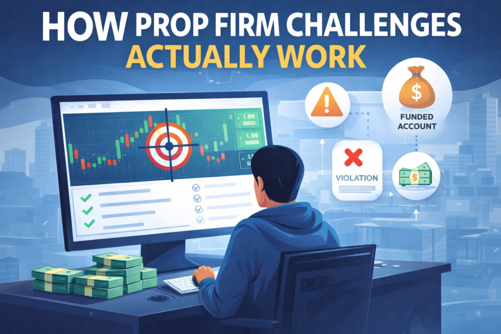 how prop firm challenges work explained
